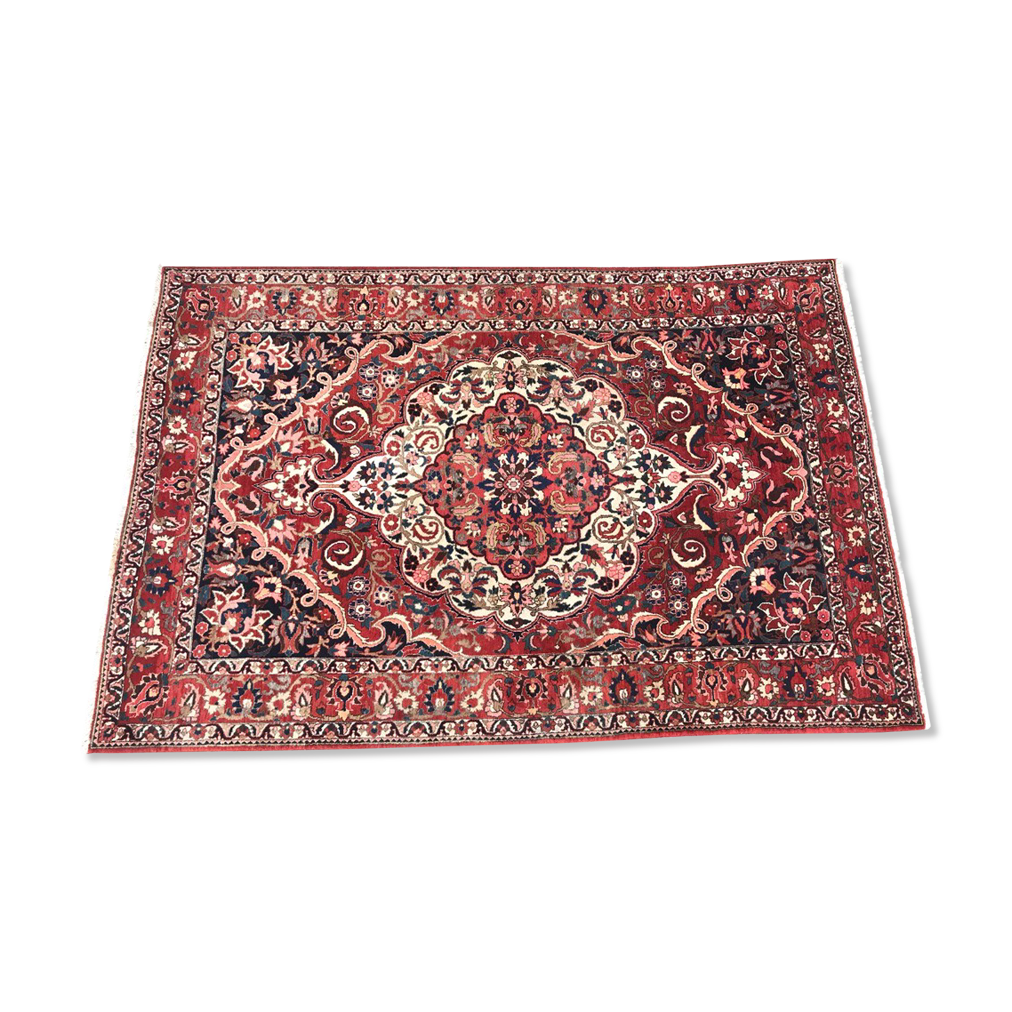 Old hand made Bakhtiar Persian wool rug 212 x 325 cm