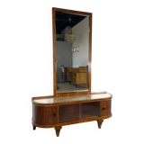 Wardrobe mirror with base cabinet in art deco style