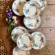 Set of 8 antique deep plates in ironstone, Royat from Sarreguemines.