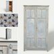 Armoire parisienne ancienne Luterma patine grise bleutée
