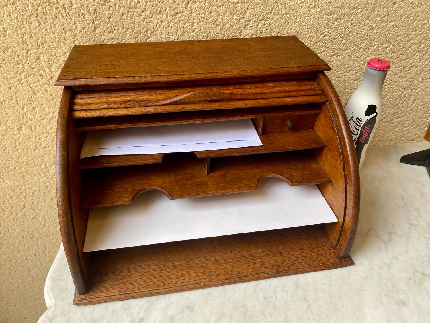 Office storage with plain curtains France JM Paillard vintage design bauhaus art deco 1900