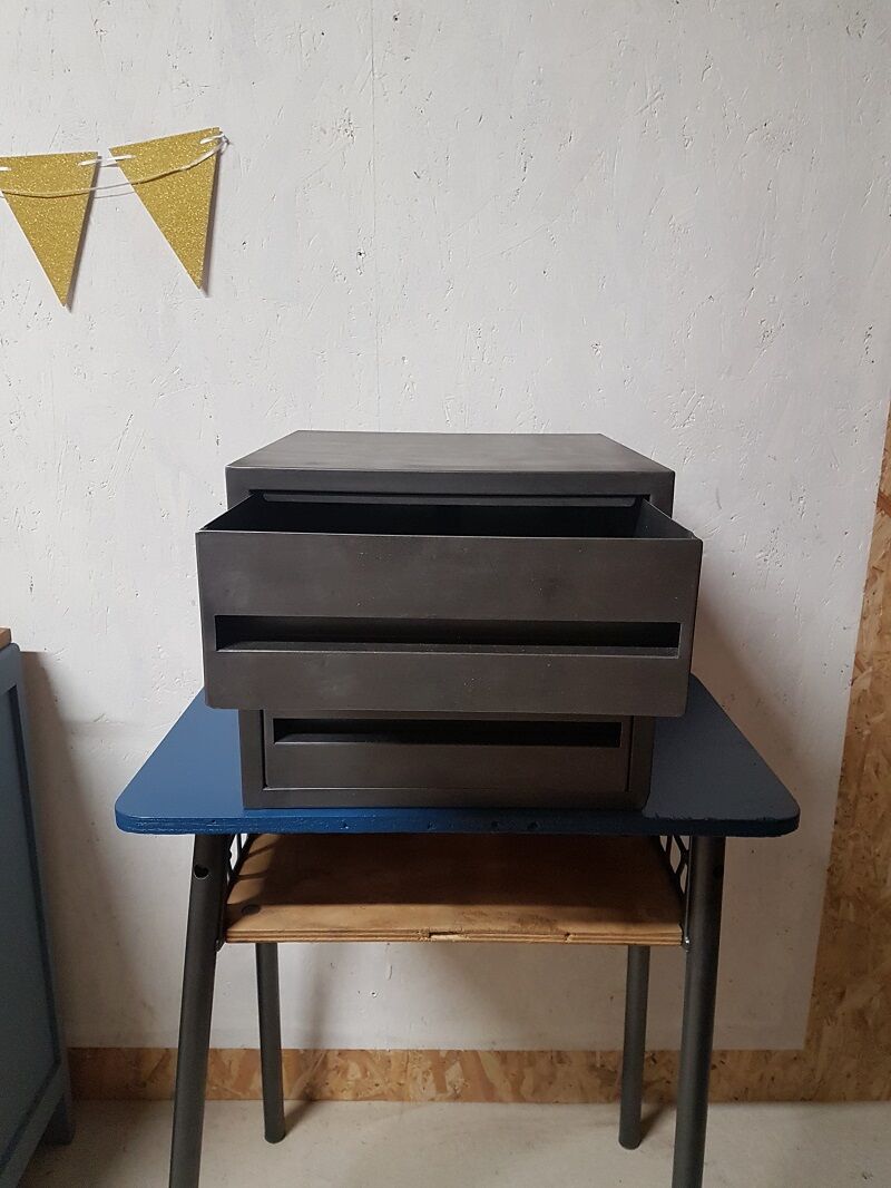 Industrial metal drawer