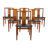 6 Danish teak chairs from 1960 by Henning Sorensen