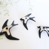 Soaring 3 ceramic swallows