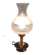 Table lamp in gilded brass and glass - mid 20th century.