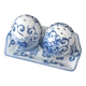 Vintage blue porcelain salt and pepper shakers