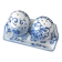 Vintage blue porcelain salt and pepper shakers