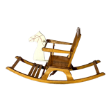 Cheval à bascule en bois