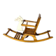Cheval à bascule en bois