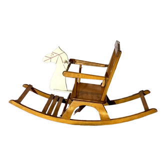 Wooden rocking horse