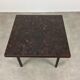 Table basse Dieter Waeckerlin en marqueterie de bois de palmier