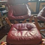 Pair of Luna armchairs and ottoman by Odd Knutsen, Scandinavian design