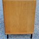 Vintage store chest of drawers in blond oak metal tube legs 4 drawers