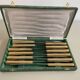 Set of 12 antique knives in green case