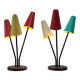 Set of two colorful table lamps