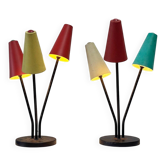 Set of two colorful table lamps
