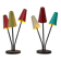 Set of two colorful table lamps