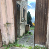 Marly brothers chiseled mirror in burgundy made in France 1950-1960