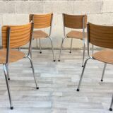Set of 4 retro chairs in formica