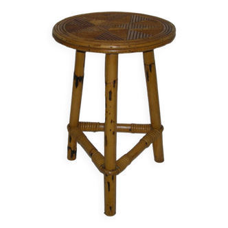 Bamboo tripod stool from the 1950s