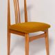Ochre boucle beech chair from the mid-century, light wood, M. Zielinski, Europe 1960s