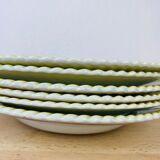 Lot de 6 assiettes creuses en faïence vintage