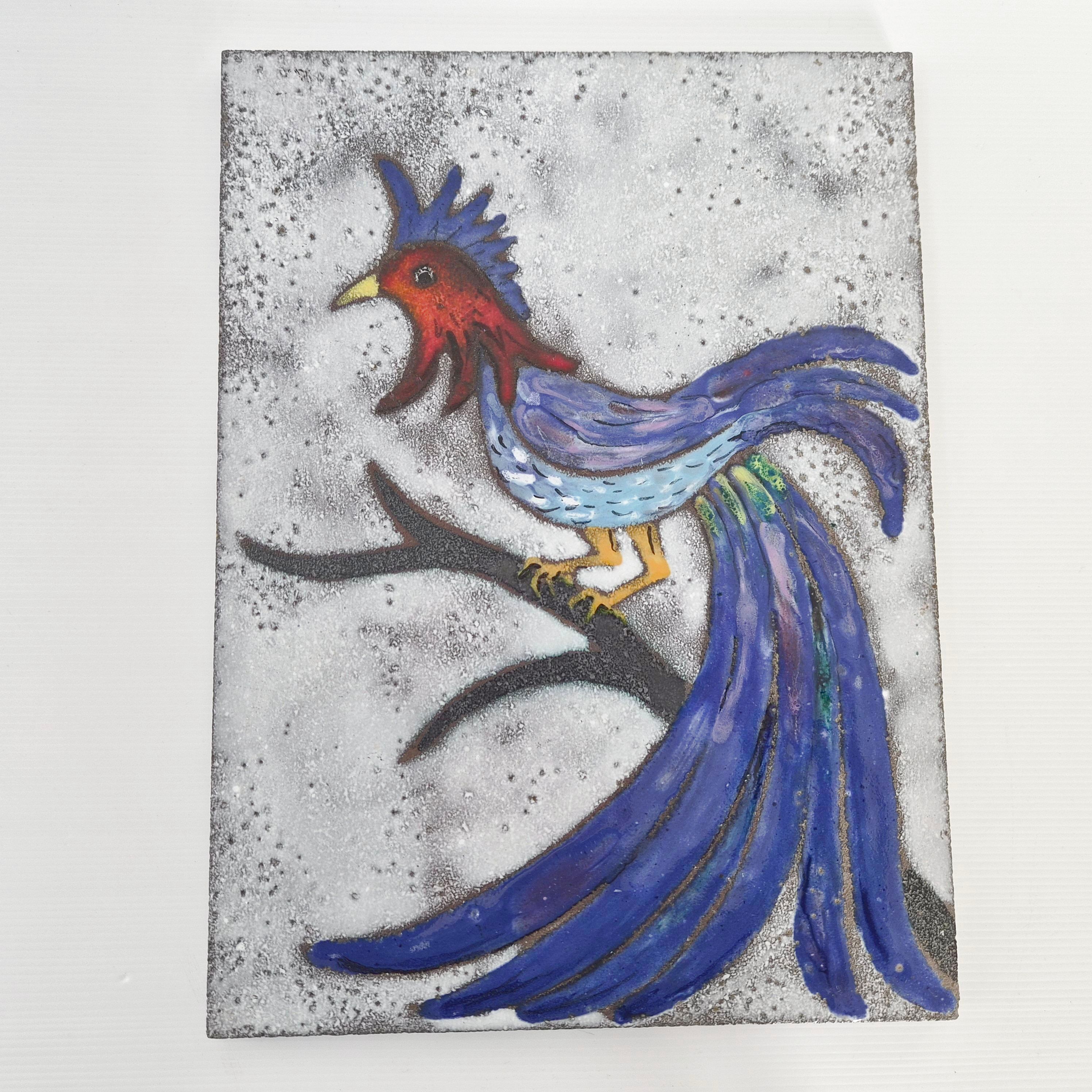 Vintage lava stone panel Frères Cloutier 1960