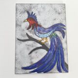 Vintage lava stone panel Frères Cloutier 1960