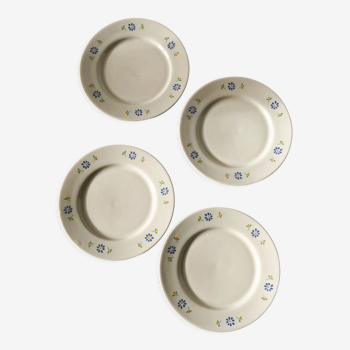 6 assiettes plates sarreguemines digoin - modèle arromanches | Selency