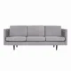 Alta sofa silver velour, Scandinavian design