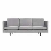 Sofa Alta en velours argenté, design scandinave