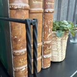 Vintage black metal "string" shelf