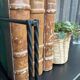 Vintage black metal "string" shelf