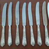 Set of silvered metal cutlery 1/1000th