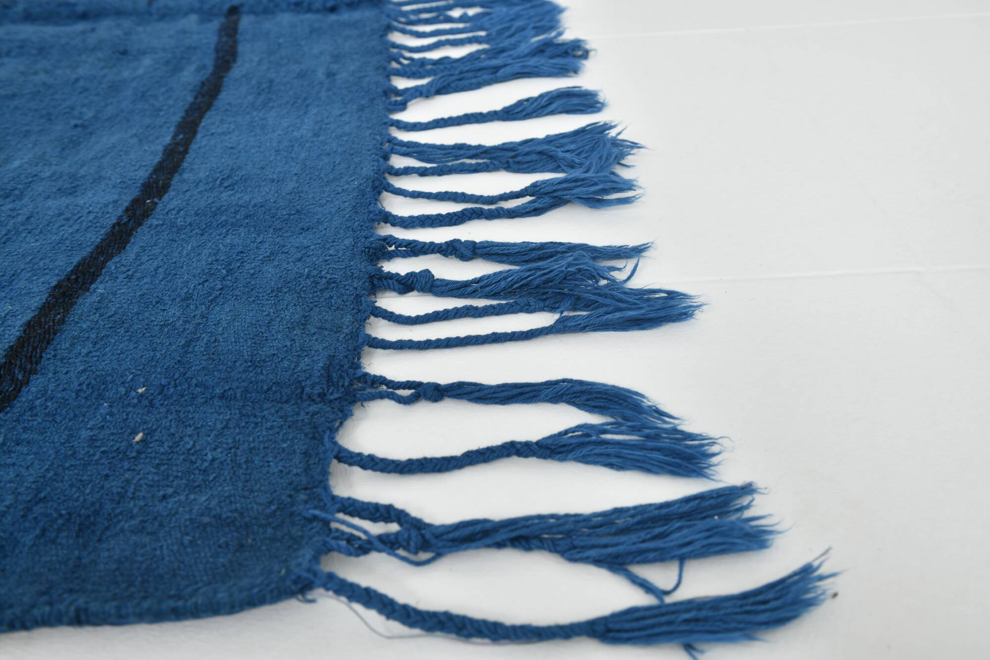 Mid Century Modern Blue Vintage Rug, 147x222Cm