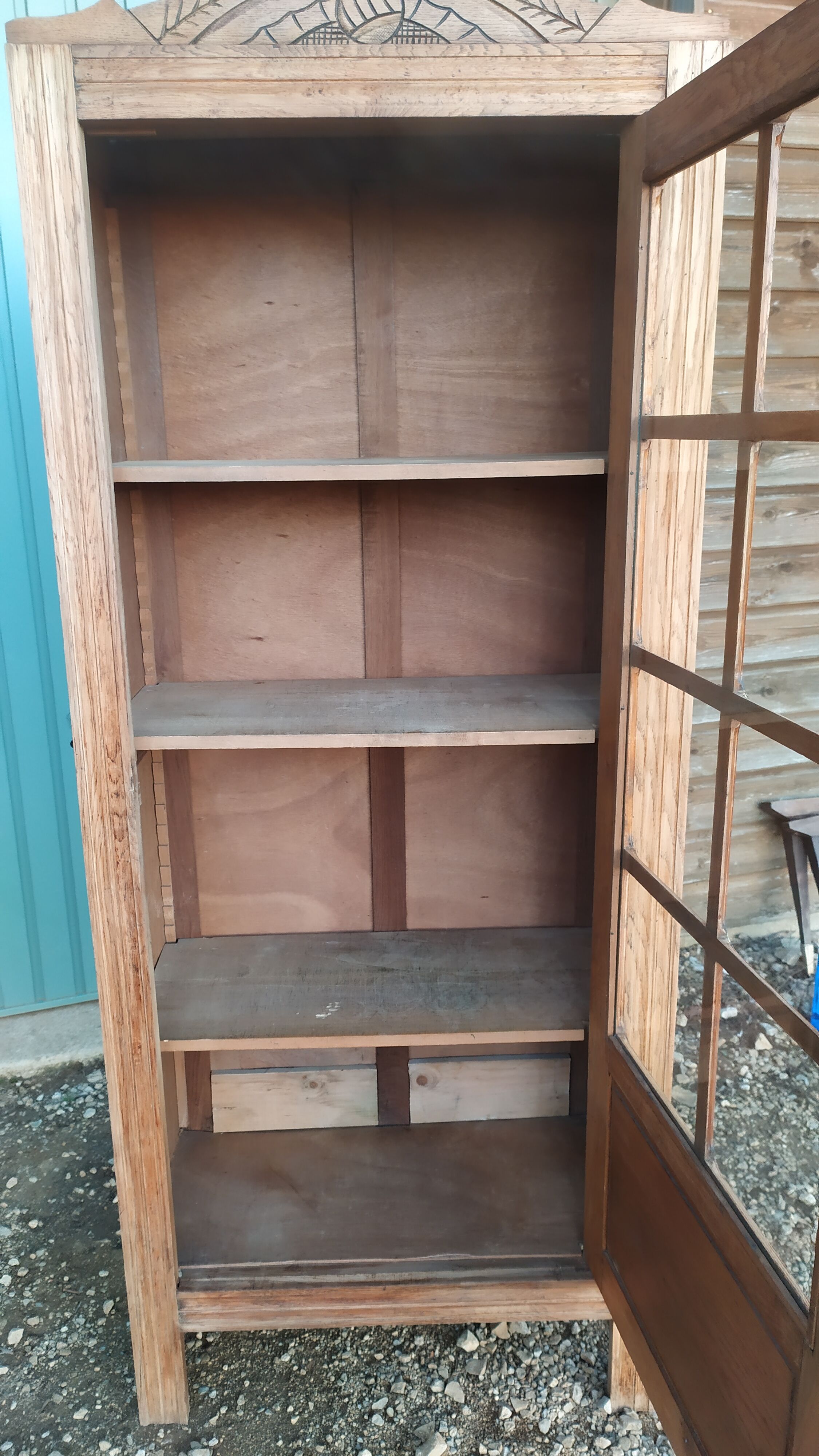 Parisian art deco wardrobe glazed