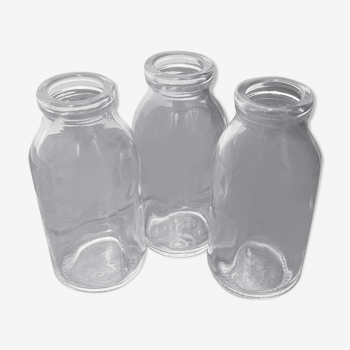 Set of 3 glass vials