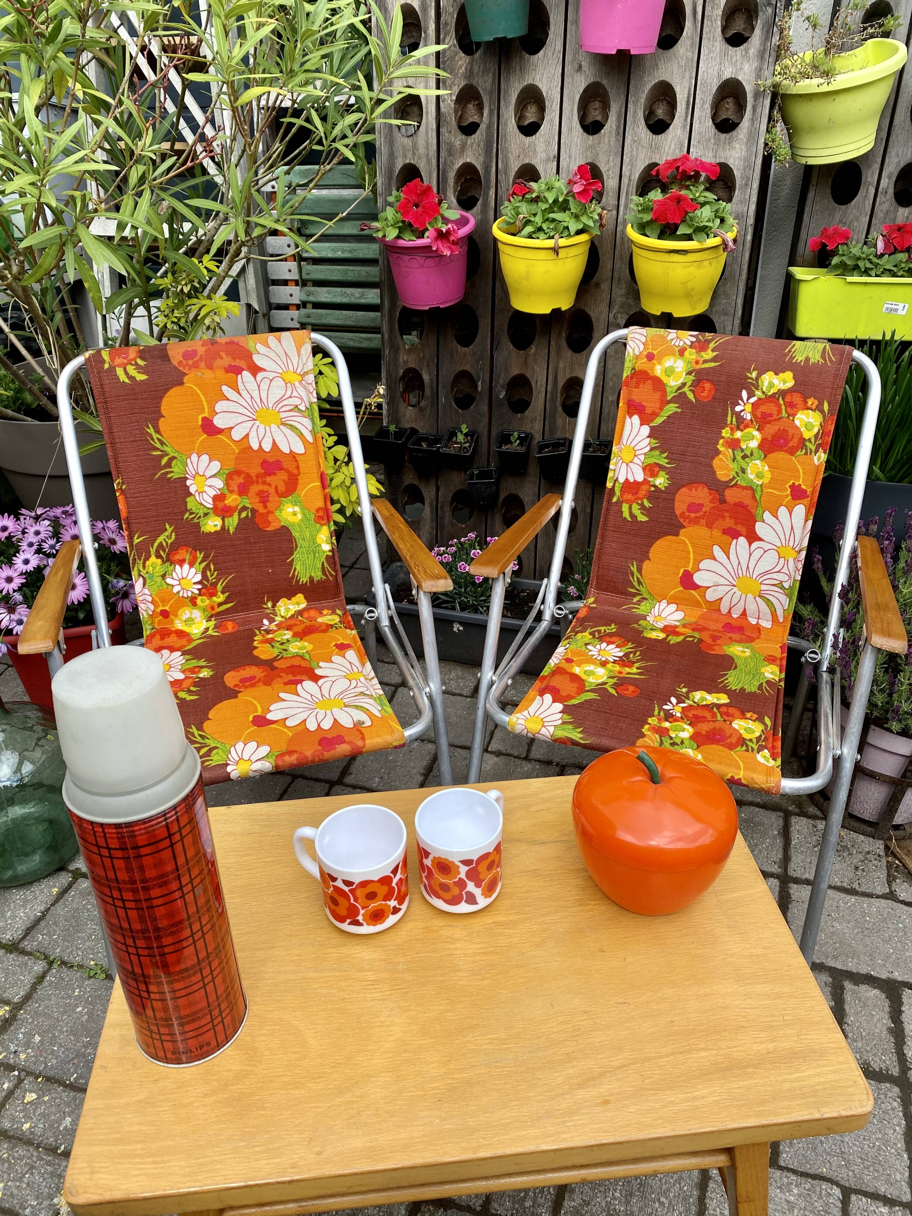 Pair of vintage camping chairs