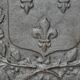 Plaque de cheminée  en fonte fleur de lys fonderie d'art jamais posée
