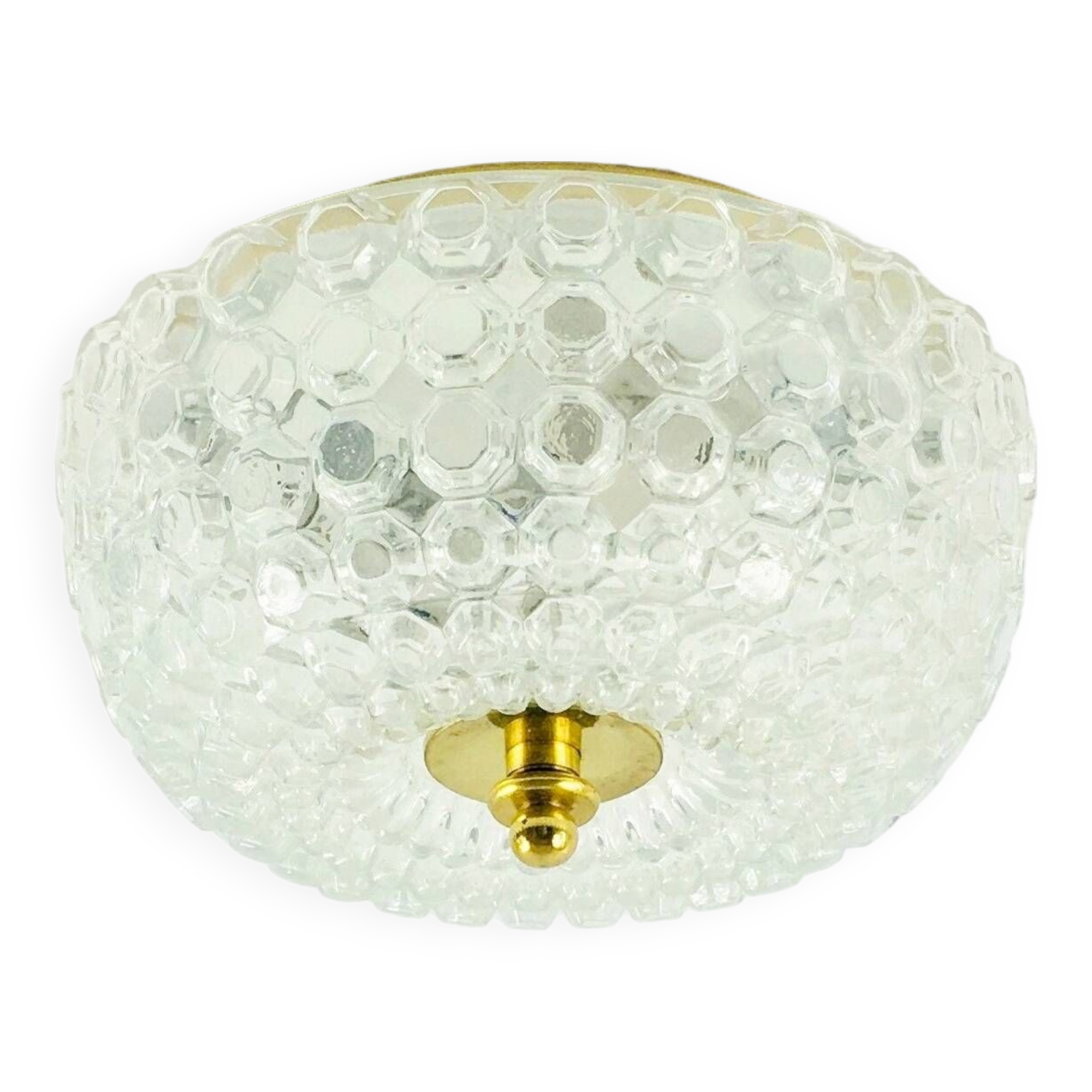 Large Mid-Century Bubble Glass Flush Mount/Ceiling Light by Helena Tynell for Limburg, Germany, 1960