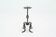 Sculptural brutalist metal candle holder 1960s