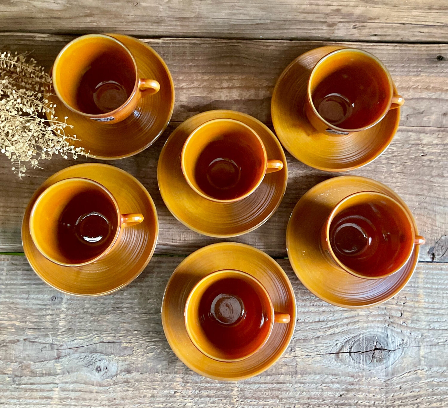 6 vintage "volcan" cups