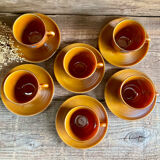 6 vintage "volcan" cups