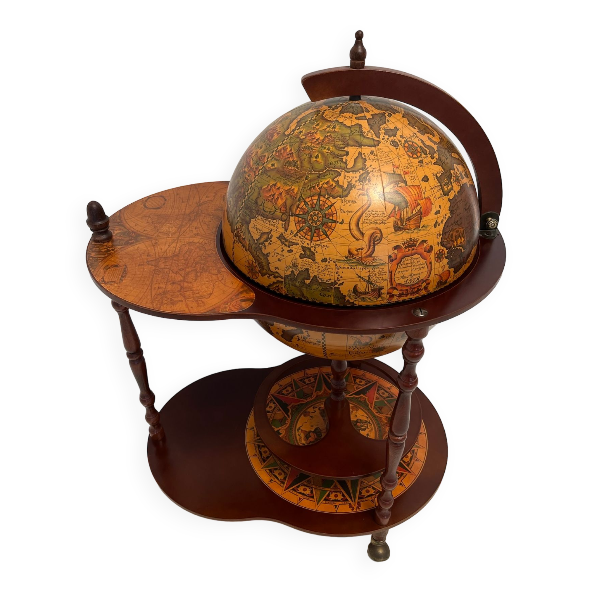 Bar cart vintage globe