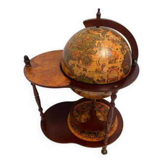 Bar chariot globe terrestre vintage