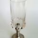Series of six crystal water glass with tin foot 92° 280 ml
