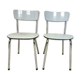 Set of 2 kitchen chairs formica
