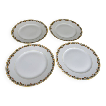 4 Art Deco dinner plates