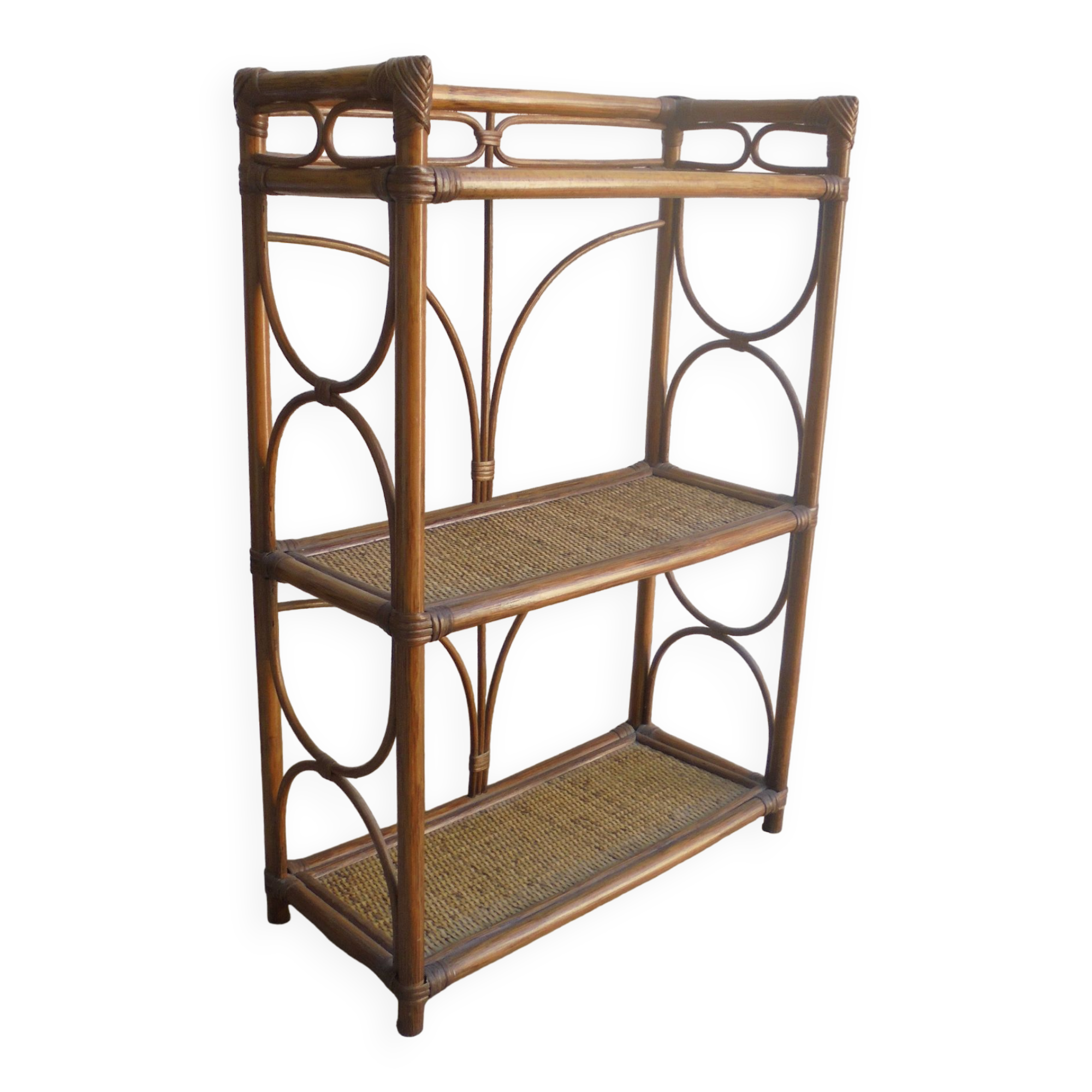 Rattan shelf