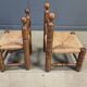 Chaises pour enfants brutalistes de Charles Dudouyt (attribuées), ensemble de 2, années 1960.